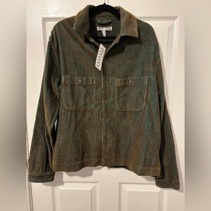 NWT Men’s Urban Outfitters Brown and Teal Corduroy Shirt